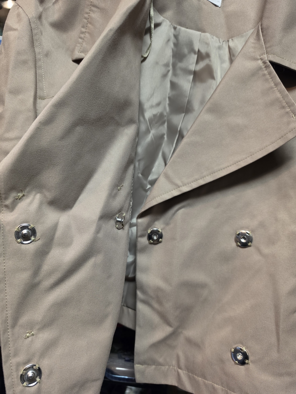 Primark Blush Cropped Double-Breasted Trench Coat - Picture 5 of 9